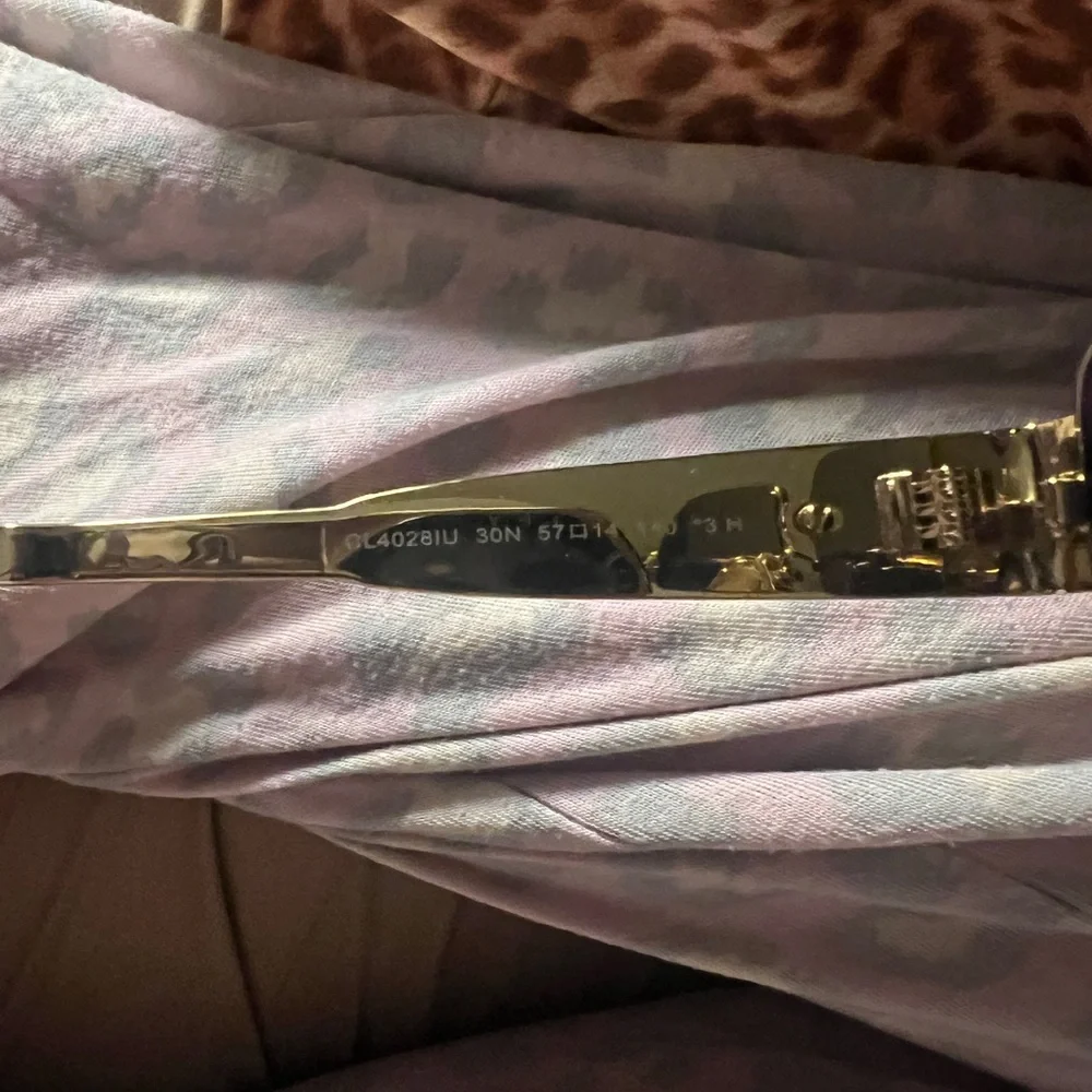 Celine Gold and Brown Geometric Sunglasses - Picture 4 of 6
